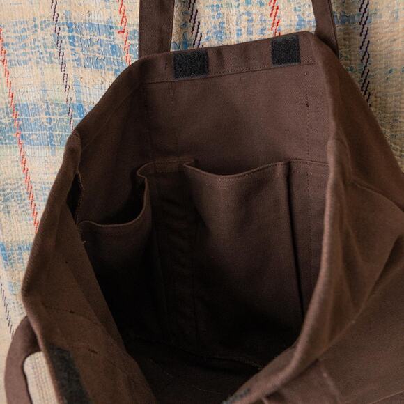 Upcycled handmade brown carhartt canvas tote bag - Picture 7 of 7